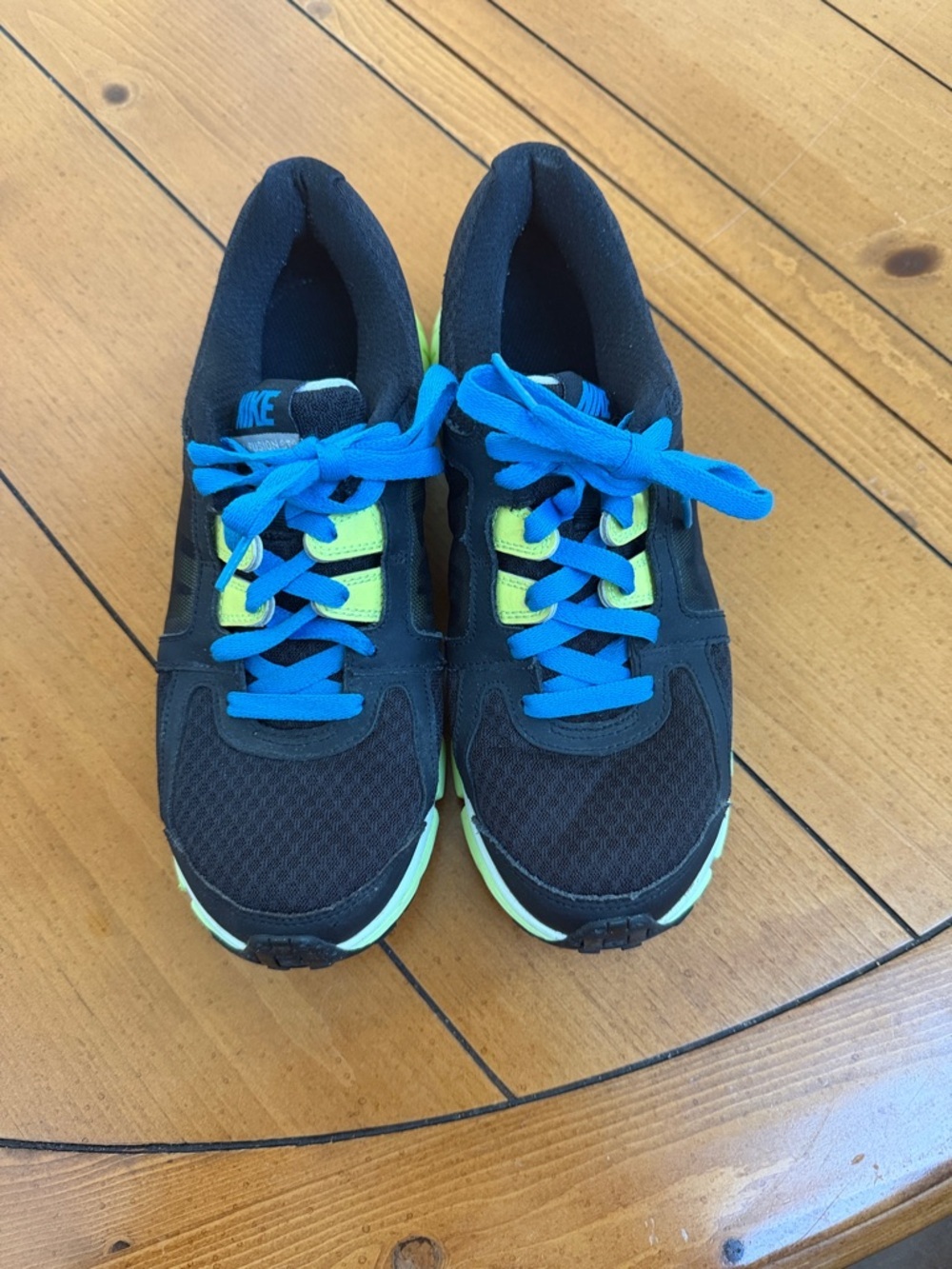 Men’s Nike Dual Fusion ST2 Sneakers | Black / Volt / Blue | Running Shoes - Picture 2 of 6